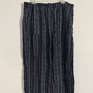 Time and Tru Black and White Striped Pants